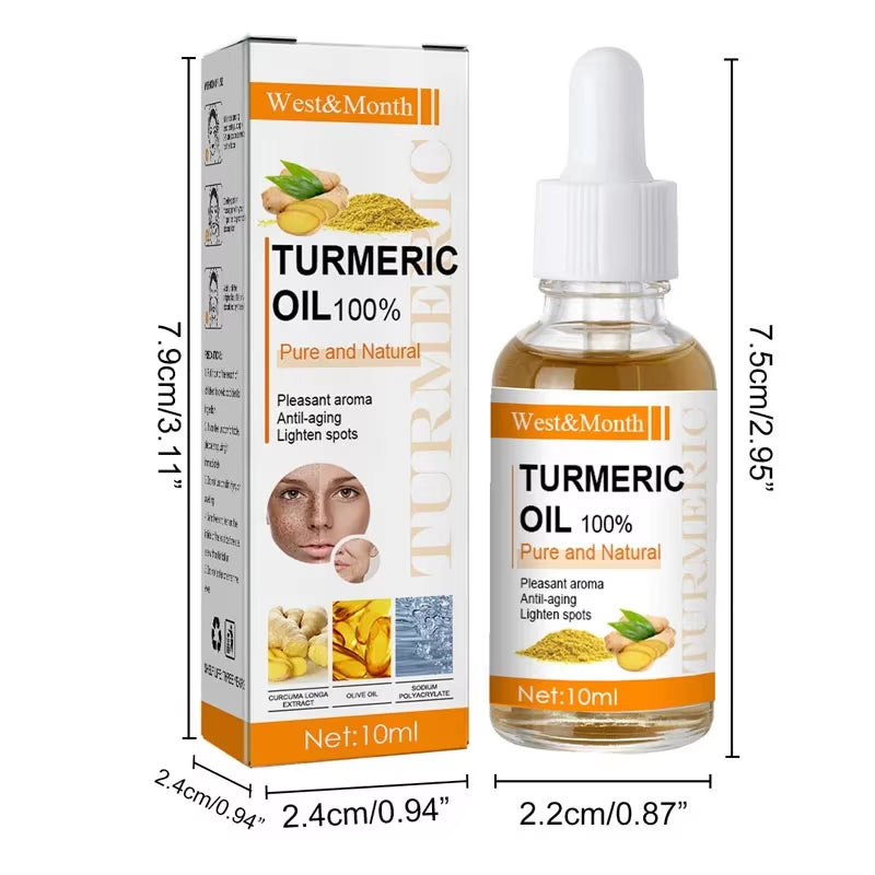 Turmeric Face Serum Moisturizing Essential Oil Tightening Brightening Reducing Fine Lines Oil Control Natural Pure Skincare