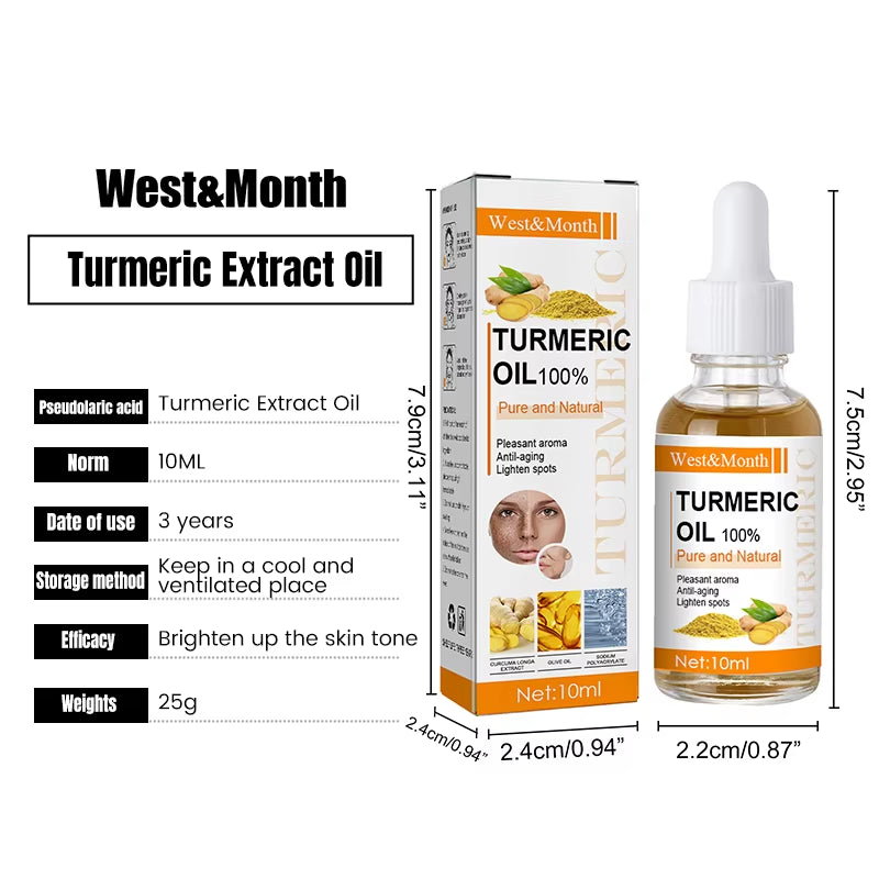 Turmeric Face Serum Moisturizing Essential Oil Tightening Brightening Reducing Fine Lines Oil Control Natural Pure Skincare