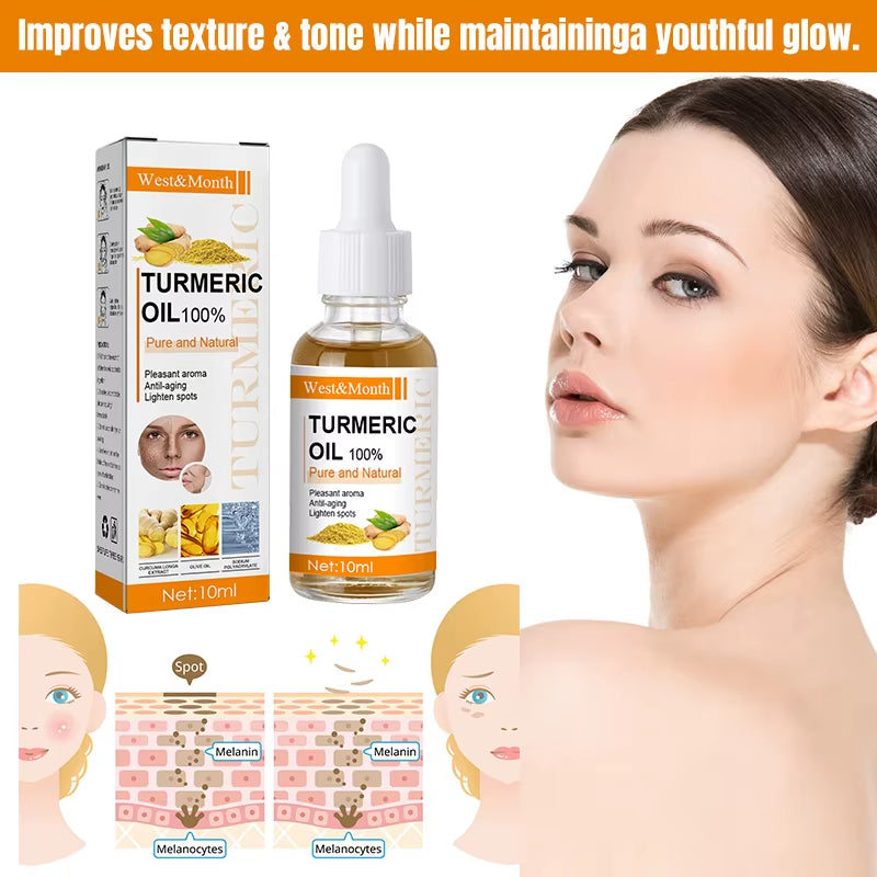 Turmeric Face Serum Moisturizing Essential Oil Tightening Brightening Reducing Fine Lines Oil Control Natural Pure Skincare